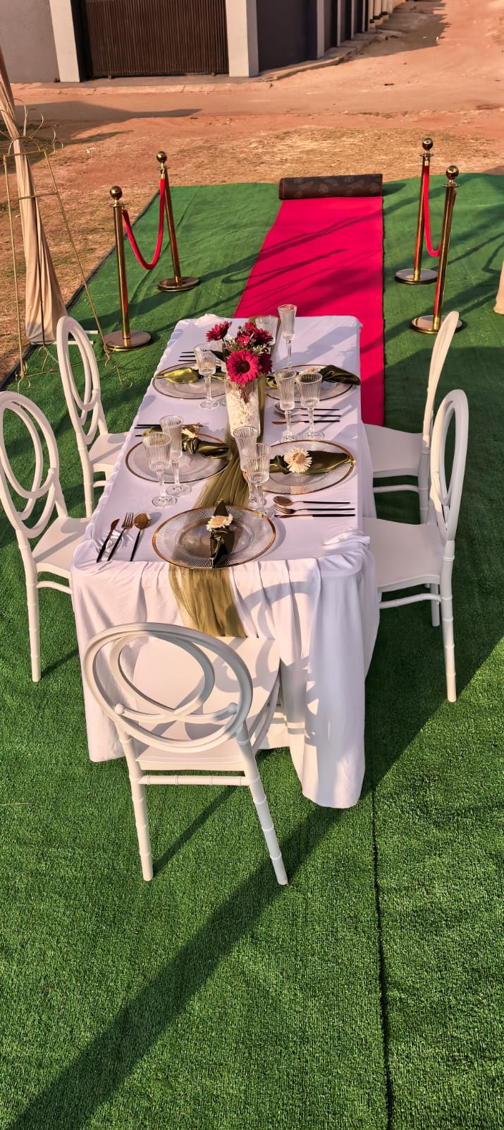Styled event table setup by SKS Opulent Enterprises
