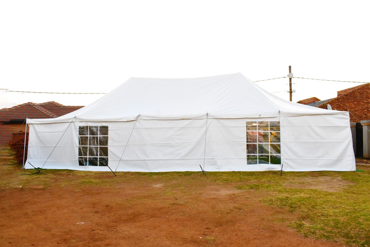 7 by 12 peg and pole tent for hire